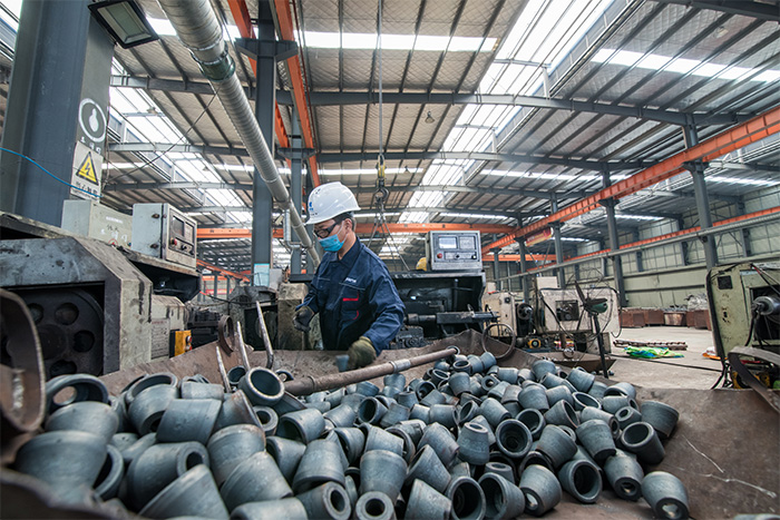 三亞網(wǎng)架配件-錐頭加工車間